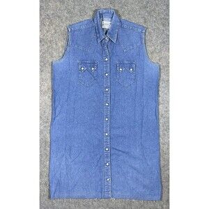 Rockmount Ranch Wear Denim Dress Women’s 16/18 Vintage Pear Snap Western Cowboy